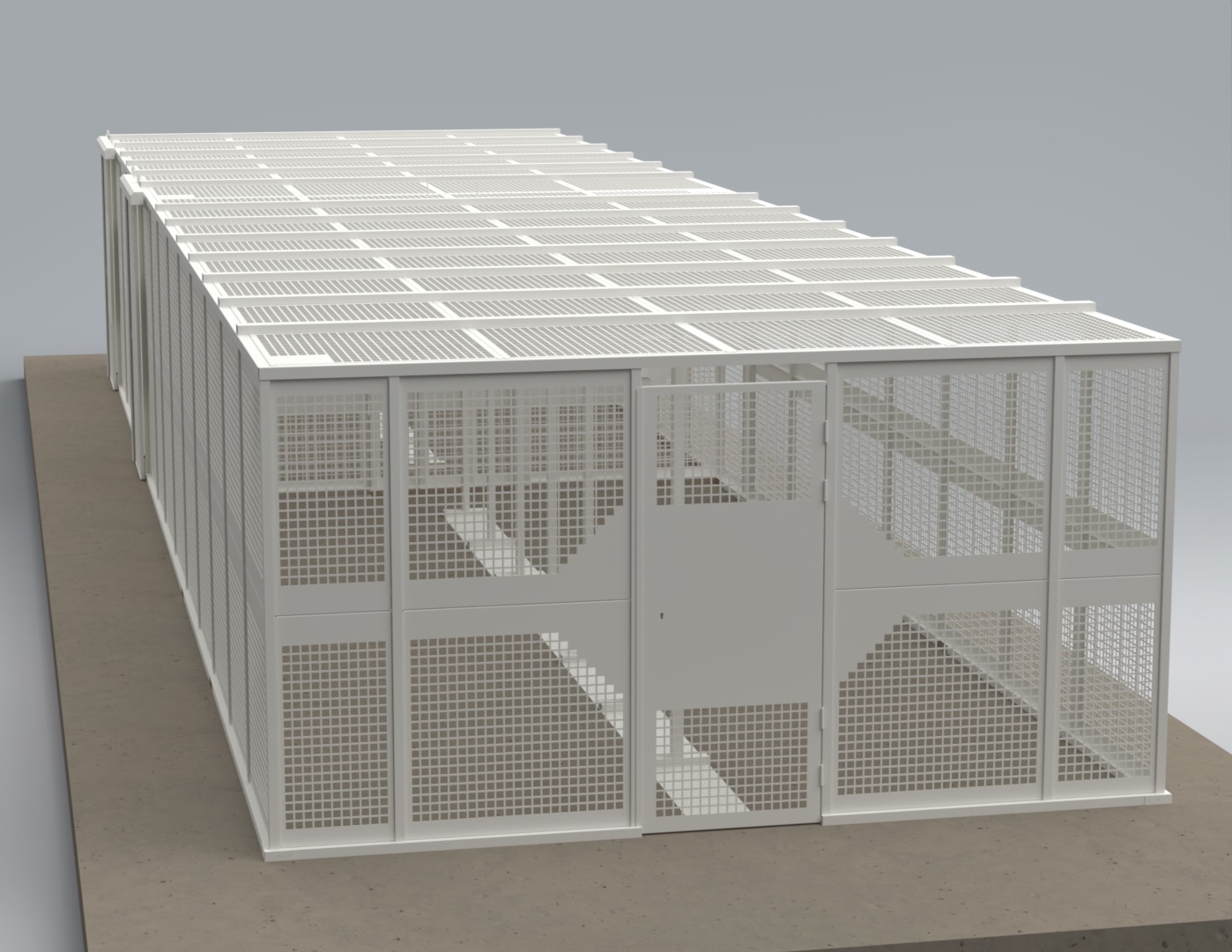 White Cage Isometric View
